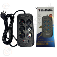 Rose GR-6005M 6'Lı 5 Metre 16A Akım Korumalı Priz