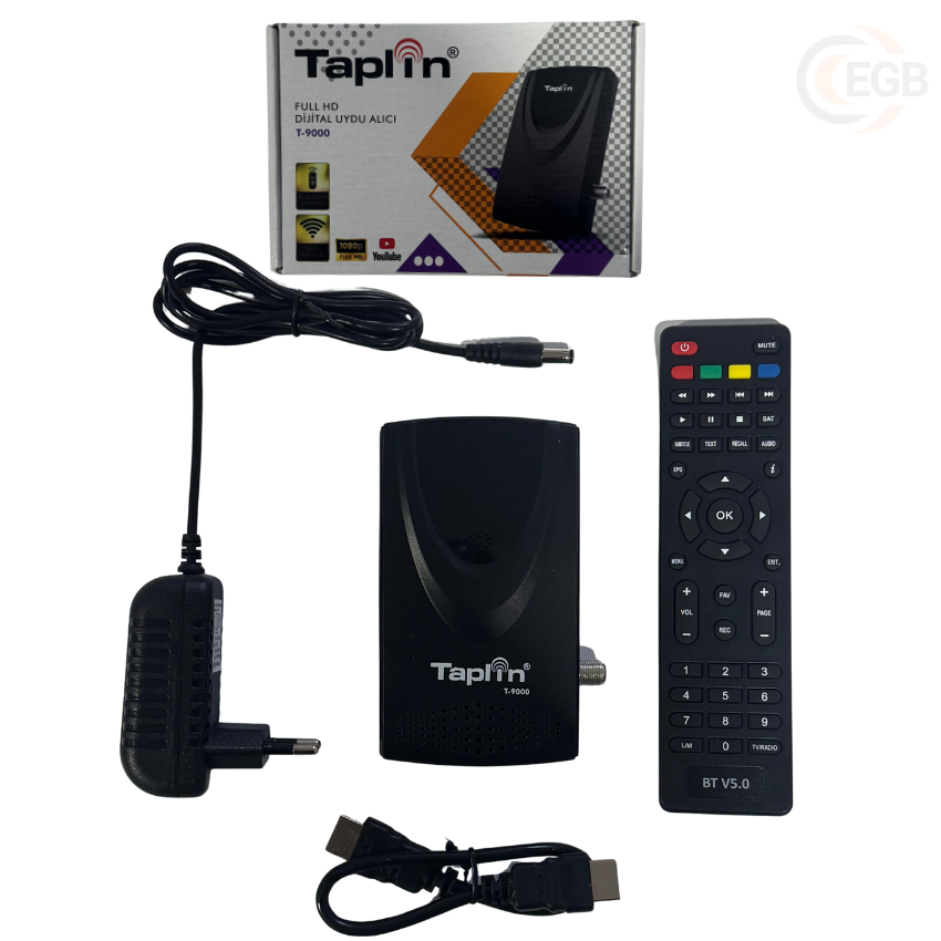 TAPLİN T-9000 FULL HD BLUETOOTH KUMANDALI UYDU ALICI