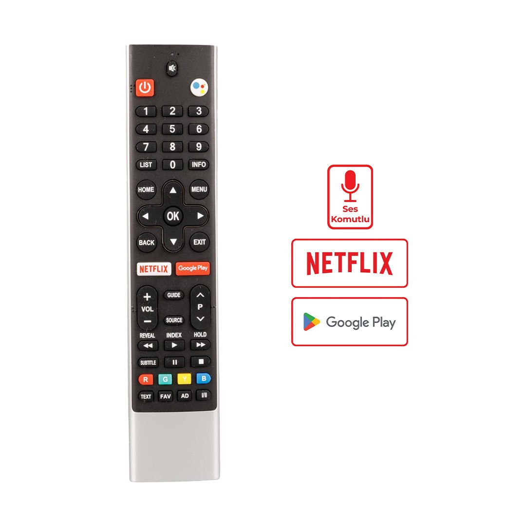 WEKO KL SKYWORTH SW-V3 NETFLIX-GOOGLE PLAY TUŞLU (HOF20C1002GPDX) SES KOMUTLU AKILLI LCD-LED TV KUMANDA