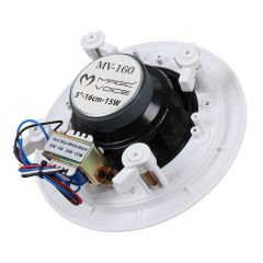 MAGICVOICE MV-160 16 CM 15W TWEETERLİ BEYAZ TRAFOLU ALÇIPAN TAVAN HOPARLÖR