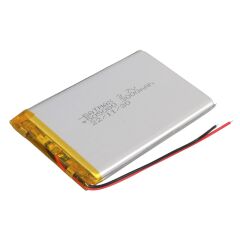 Powermaster PM-27644 3.7V 3.000mAh 505080 Soketsiz Lityum Polimer (Li-Po) Batarya Şarj Edilebilir Ciklet Pil