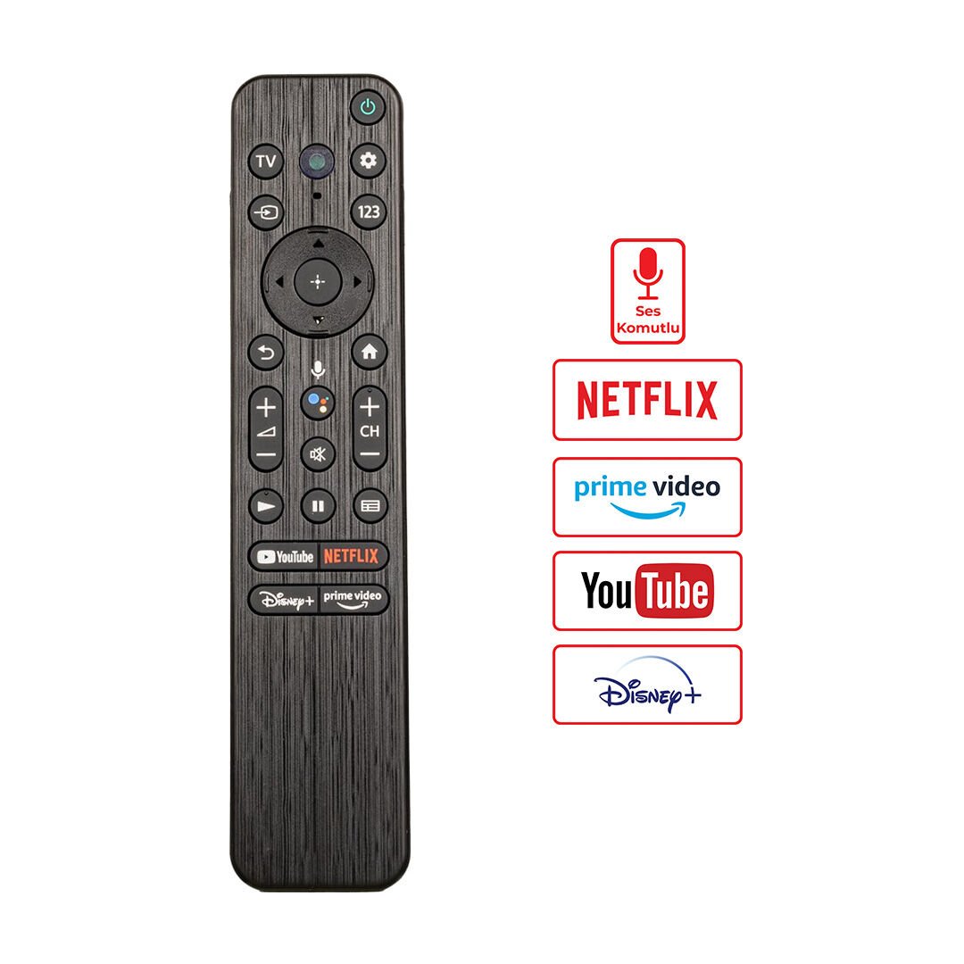 WEKO KL SONY RMF-TX800U YOUTUBE-NETFLIX-DISNEY+-PRIME VIDEO TUŞLU SES KOMUTLU LCD LED TV KUMANDA