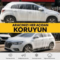 Sunup SN-38878 XL Beden PE Araç Örtüsü 4.8x7.5 Metre Dört Mevsim Dayanıklı Su Geçirmez ve UV Korumalı Branda