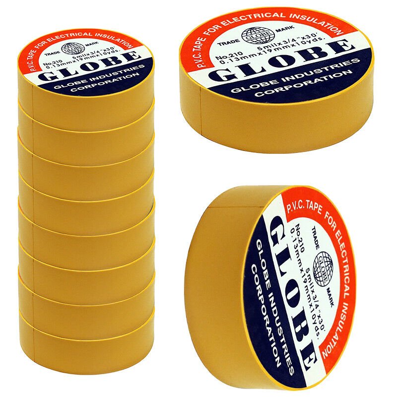 GLOBE 0.13MMX19 MM SARI İZOLE BANT (10'LU PAKET)