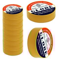 GLOBE 0.13MMX19 MM SARI İZOLE BANT (10'LU PAKET)