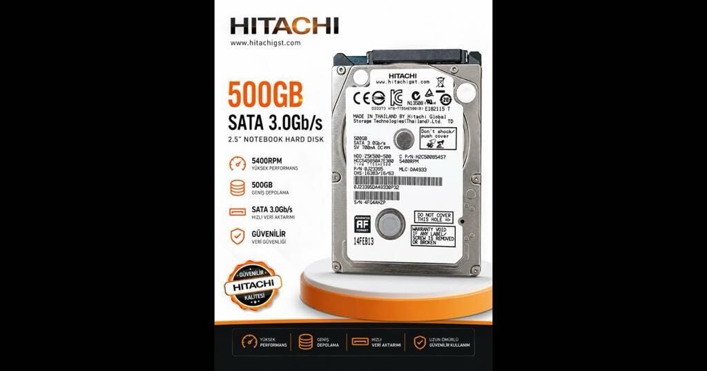 HITACHI 2.5'' 500 GB HARD DİSK