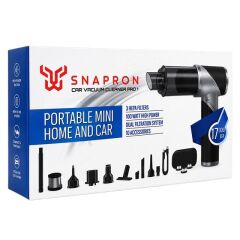 Snapron SNV-3000 Car Vacuum Cleaner Pro 1 Katlanabilir 17.000Pa 100W Şarjlı Araç Ev Süpürgesi