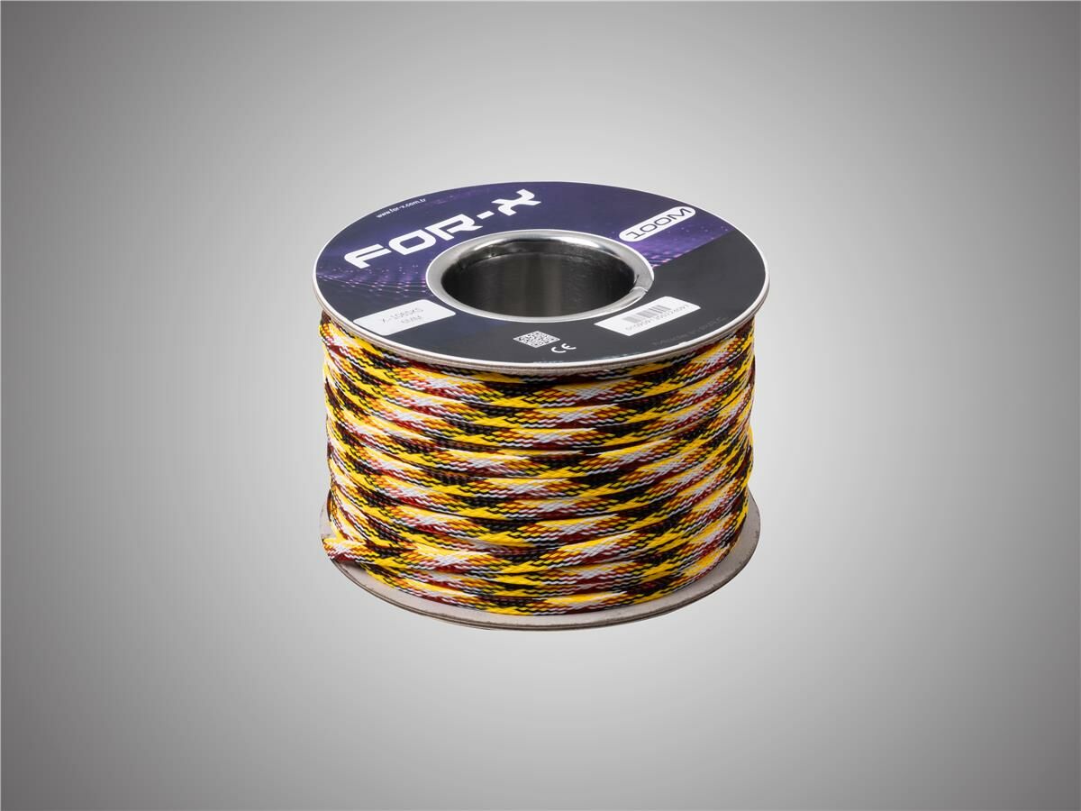 FOR-X X-106SKS SARI-KIRMIZI-SİYAH KABLO ÇORABI 100MT