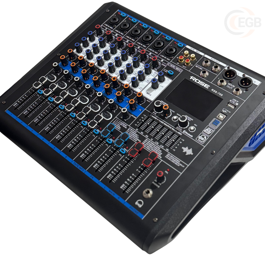 ROSE RS6-700 6 KANAL POWER MIXER 2 X 400W MAX
