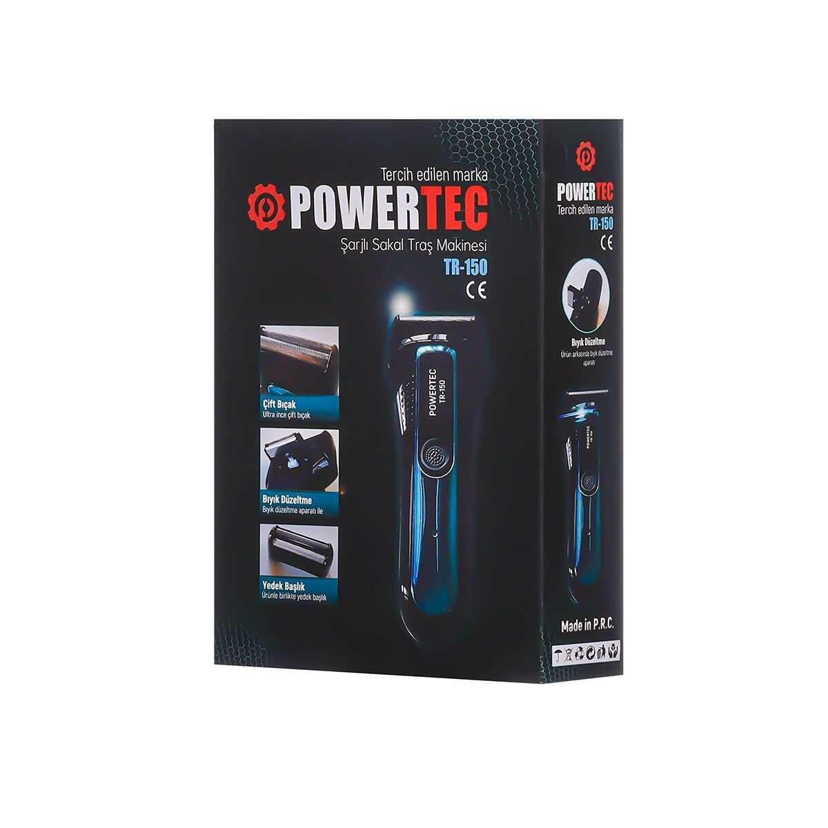 Powertec TR-150 Şarjlı Sakal Tıraş Makinesi