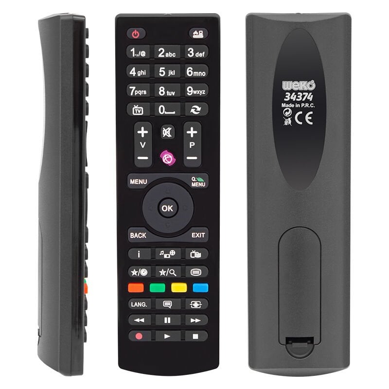YUVARLAK GÖBEK MİNİ LCD-LED TV KUMANDA WEKO KL VESTEL-SEG-REGAL