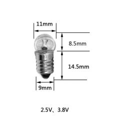 Mini Fener Ampul 2.5V Vidalı 50'li Paket