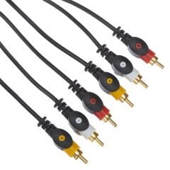 PowerMaster PM-11954 3 RCA TOS 5 Metre Kablo Video Audio Stereo Ses