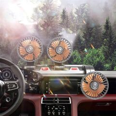 Powermaster FAN40 Araç İçi Vantilatör Fanı 12 Volt Çakmaklık Girişli 3 Başlıklı 360 Derece