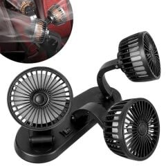 Powermaster FAN40 Araç İçi Vantilatör Fanı 12 Volt Çakmaklık Girişli 3 Başlıklı 360 Derece