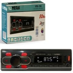 MEGA VM-106 Oto Teyp 4X50 Watt Bluetooth 2xUsb Sd Fm Aux 7 Renk