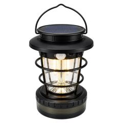 Powermaster HOP-8819 Solar Güneş Panelli Sensörlü Kamp Lambası (Filament + SMD + RGB Şerit)
