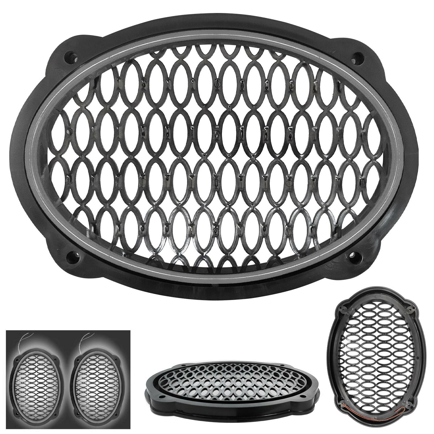 EGB Midrange Kapağı Neon Ledli Oval Beyaz 2 Adet