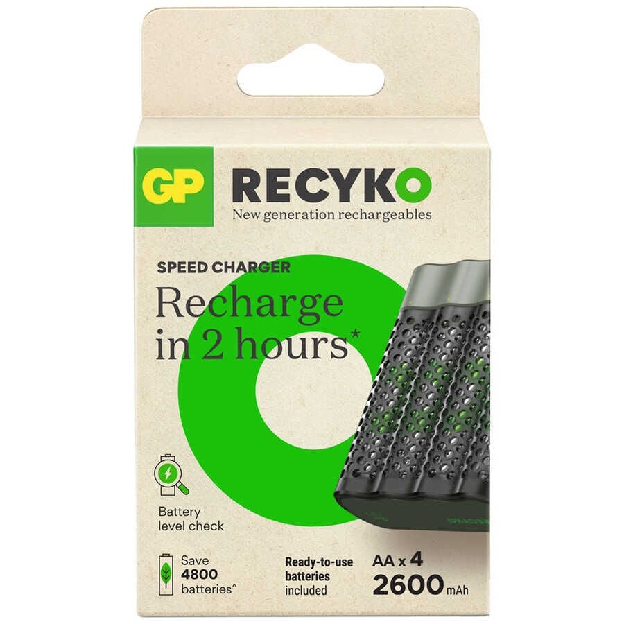 GP M452 USB Hızlı Şarj Cihazı 4 Adet 2600mAh AA Kalem Pilli Set