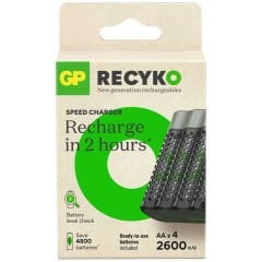 GP M452 USB Hızlı Şarj Cihazı 4 Adet 2600mAh AA Kalem Pilli Set