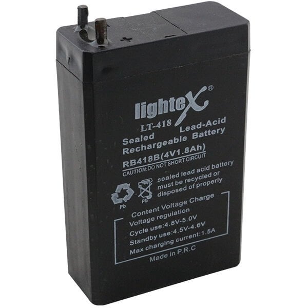LIGHTEX LT-418 4 VOLT - 1.8 AMPER AKÜ (22 X 50 X 75 MM)