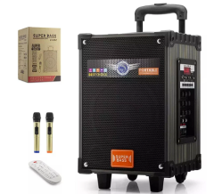 HADRON LT-912 Aktif Seyyar Anfi Uhf 2 El Mikrofonlu 25cm 50 Watt Bluetooth Usb