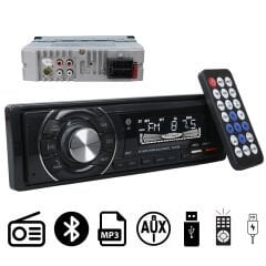 CARSTAR CS-950 7 RENKLİ ÇİFT USB/SD/FM/AUX/BLUETOOTH KUMANDALI OTO TEYP 4X60 WATT