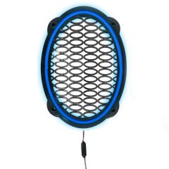 Ledli Flaşörlü Hoparlör Kapak Oval 1 Adet EGB eg-8855 mavi