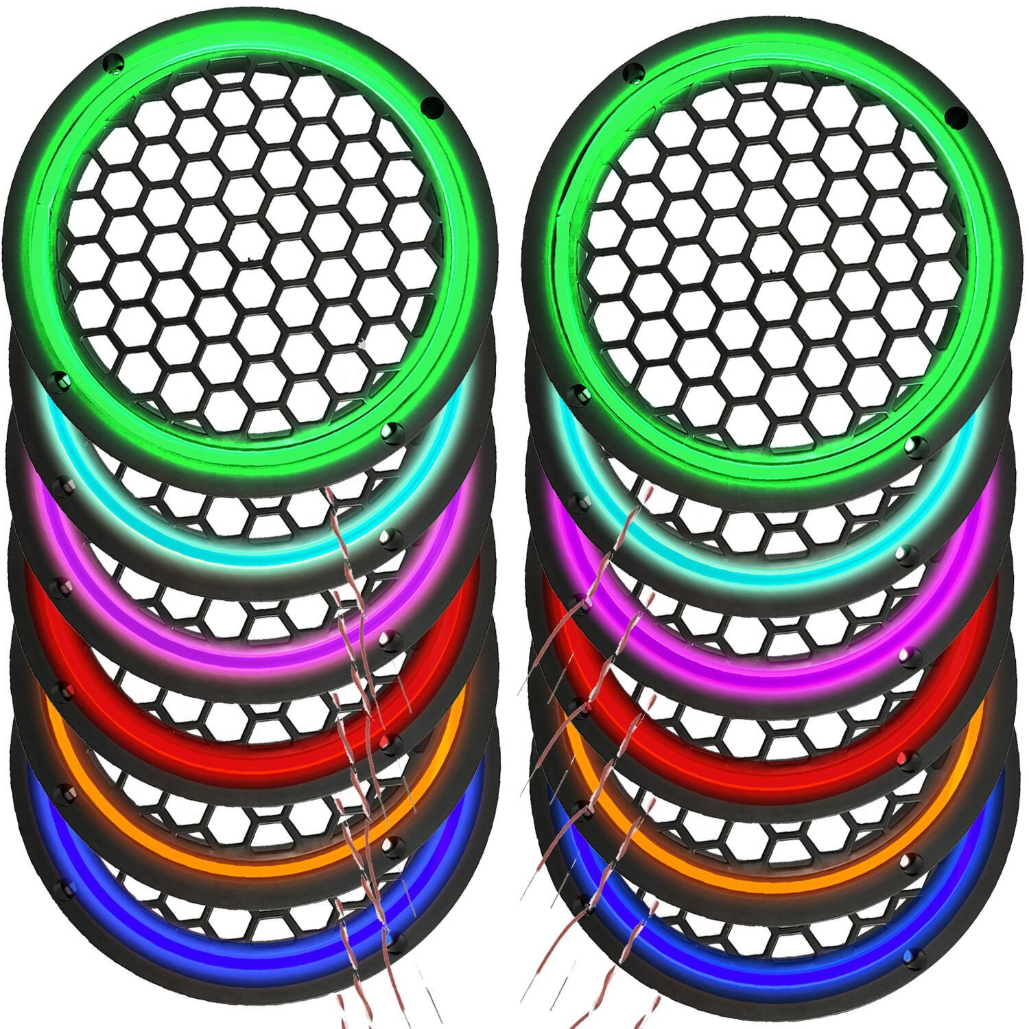 Ledli Flaşörlü Hoparlör Kapak 20cm 1 Adet EGB eg-5522