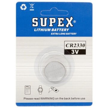 3V LİTYUM PİL TEKLİ SUPEX CR2330