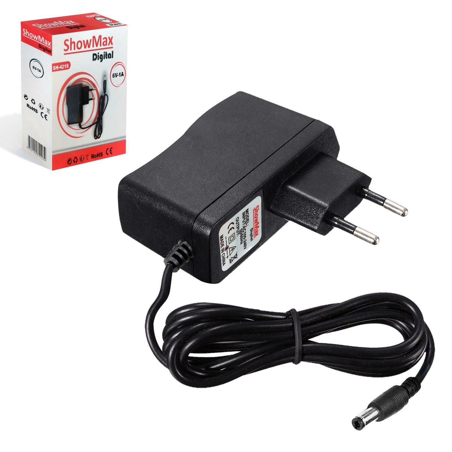 SHOWMAX SH-4218 Adaptör 6 Volt 1 Amper 5.5x2.5mm