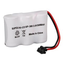 SUPEX SP-300 NI-CD 3'LÜ KISA AÇIK 3.6 VOLT 300MAH TELSİZ TELEFON PİLİ