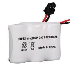 SUPEX SP-300 NI-CD 3'LÜ KISA AÇIK 3.6 VOLT 300MAH TELSİZ TELEFON PİLİ