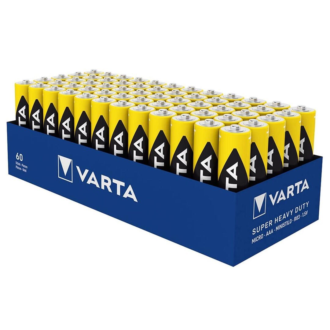 VARTA SUPER HEAVY DUTY ÇİNKO AAA INCE KALEM KUMANDA PİLİ (60'LI PAKET)