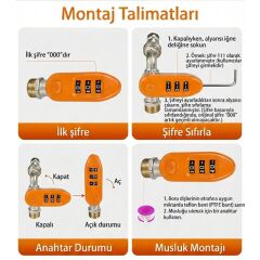 Sunup SN-29268 3 Haneli Şifreli Kilitli Bahçe Musluğu 1/2'' Dış Mekan Su Vanası Hortum Bağlantı Seti