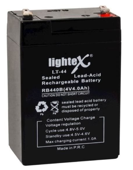 LIGHTEX LT-44 4V 4.0AH KURU AKÜ (IŞILDAK AKÜSÜ)