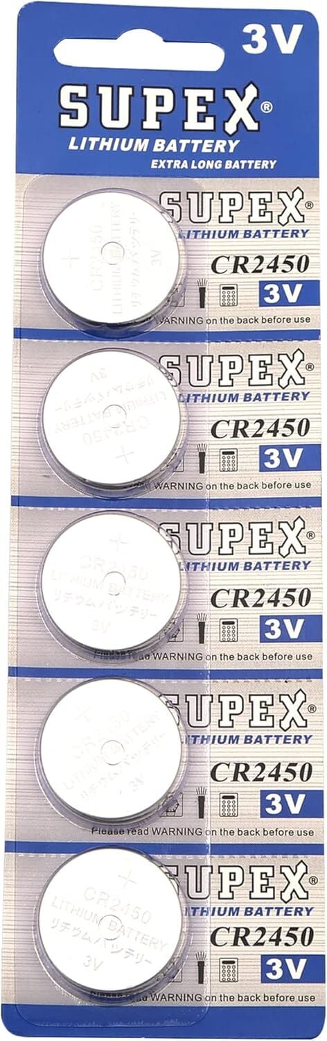 SUPEX 2450 3V Lityum Düğme Pil 5'li Kart