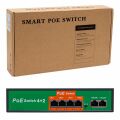 72W 10/100 MBPS 4+2 PORT POE ETHERNET SWITCH POWERMASTER