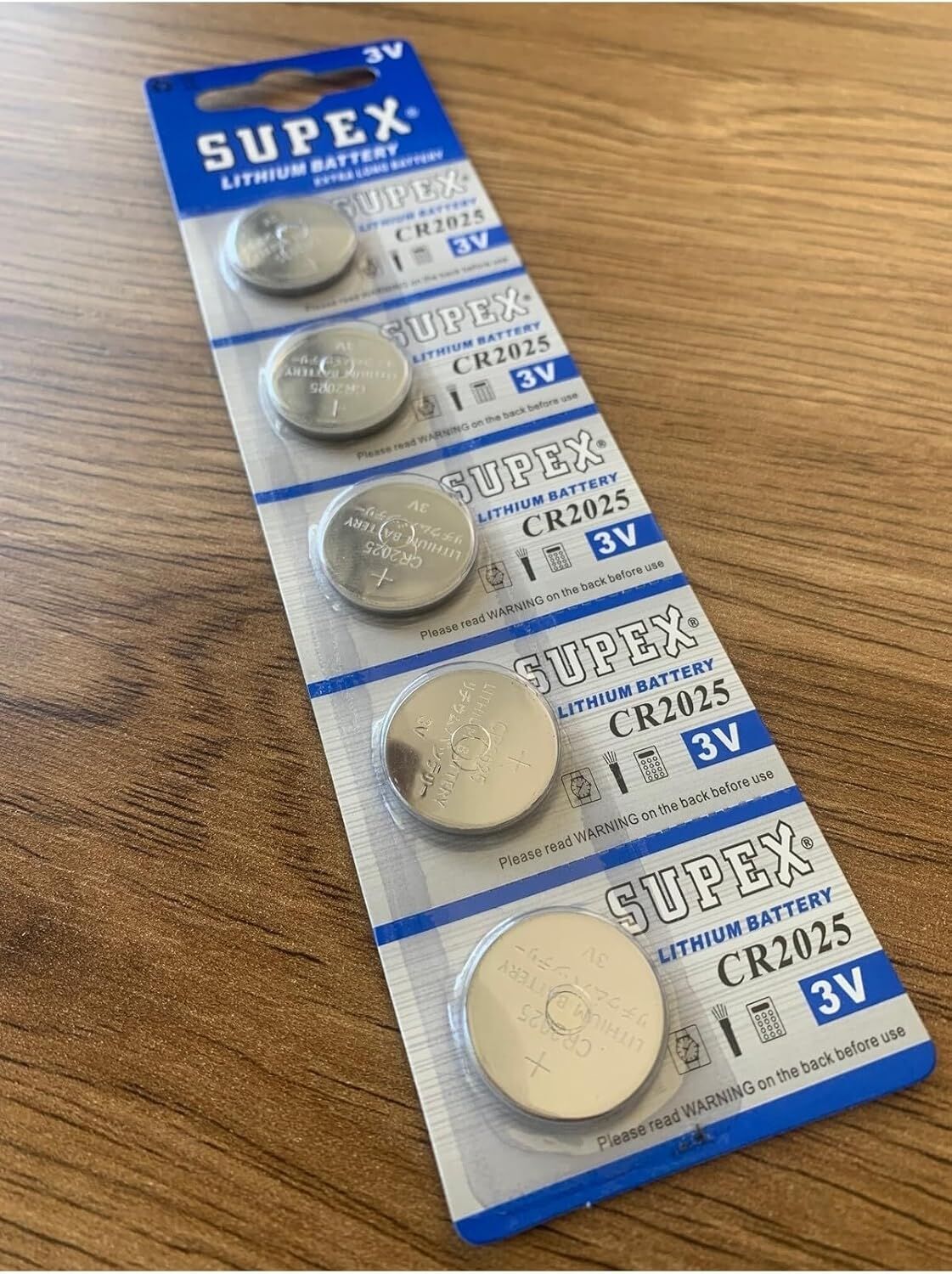SUPEX Cr 2025 Lithıum Para Pil 3v Düğme Para 5 li paket