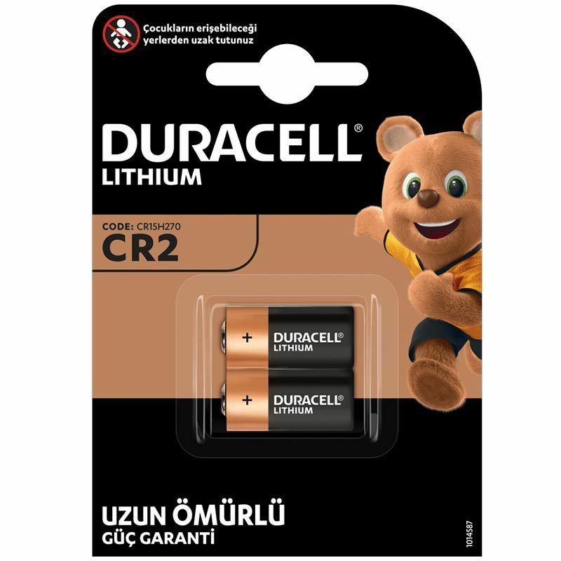 3 VOLT LİTHİUM PİL 2Lİ PAKET DURACELL CR2