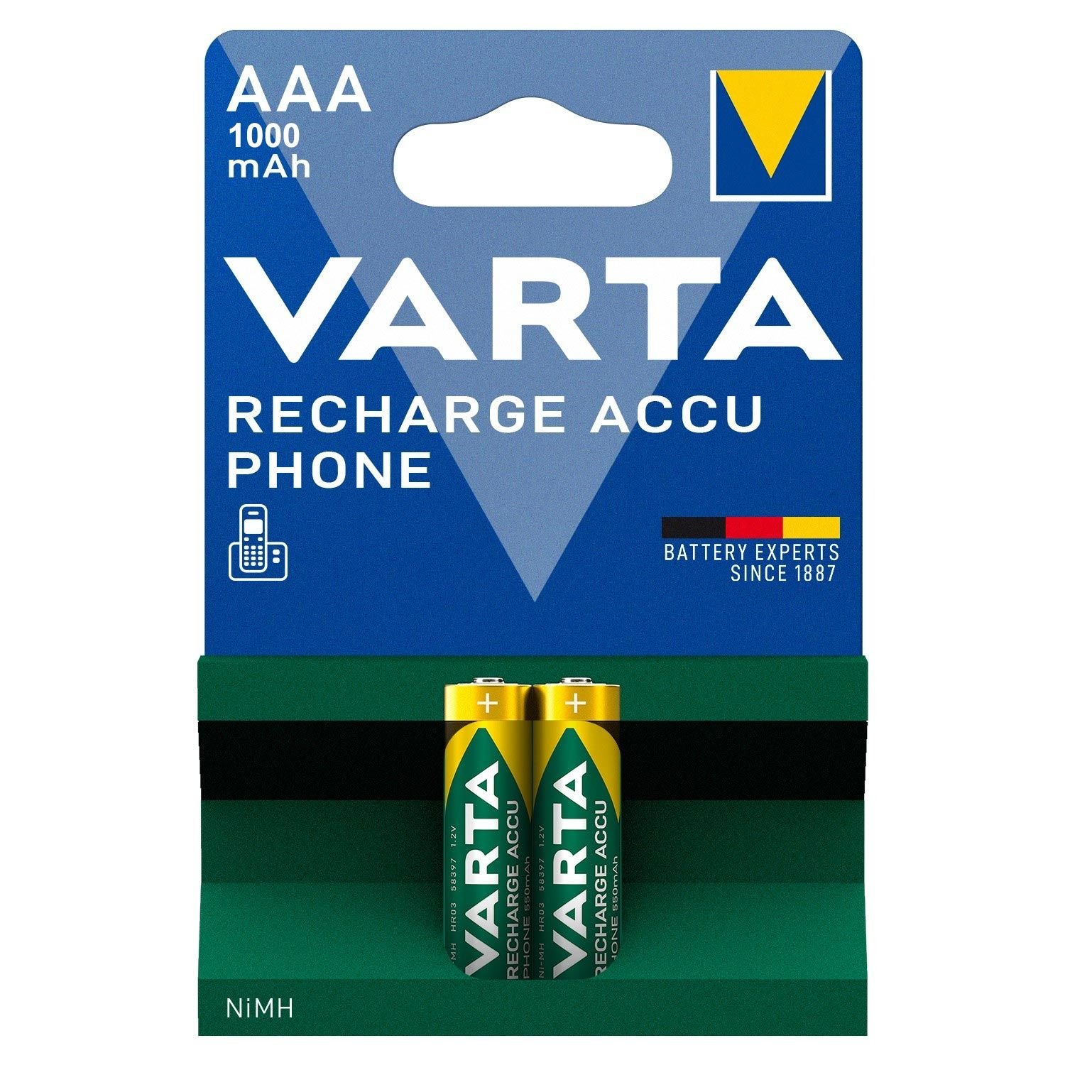 VARTA Şarjlı Pil AAA İnce Kalem 1000 Mah Ni-Mh 2Li Paket