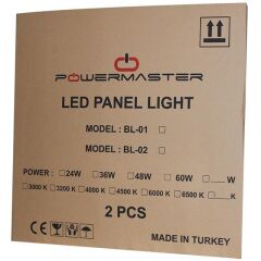 60x60 Led Panel Beyaz 48 Watt Powermaster BL-01
