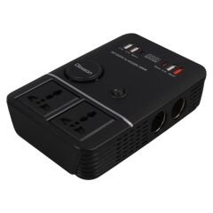 Olesson 1661 DC 12-24V 200W Oto Araç Power İnverter 2x Çakmak Girişi - 2x TYPE-C - 4x USB - 2x 220V Üniversal Priz