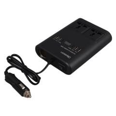 Olesson 1662 DC 12-24V 150W Oto Araç Power İnverter Ek Çakmak Girişi - 2x TYPE-C - 4x USB - 2x 220V Üniversal Priz