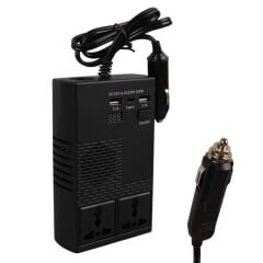 Olesson 1664 DC 12-24V 200W Oto Araç Power İnverter 1x Çakmak Girişi - 1x TYPE-C - 2x USB - 2x 220V Üniversal Priz