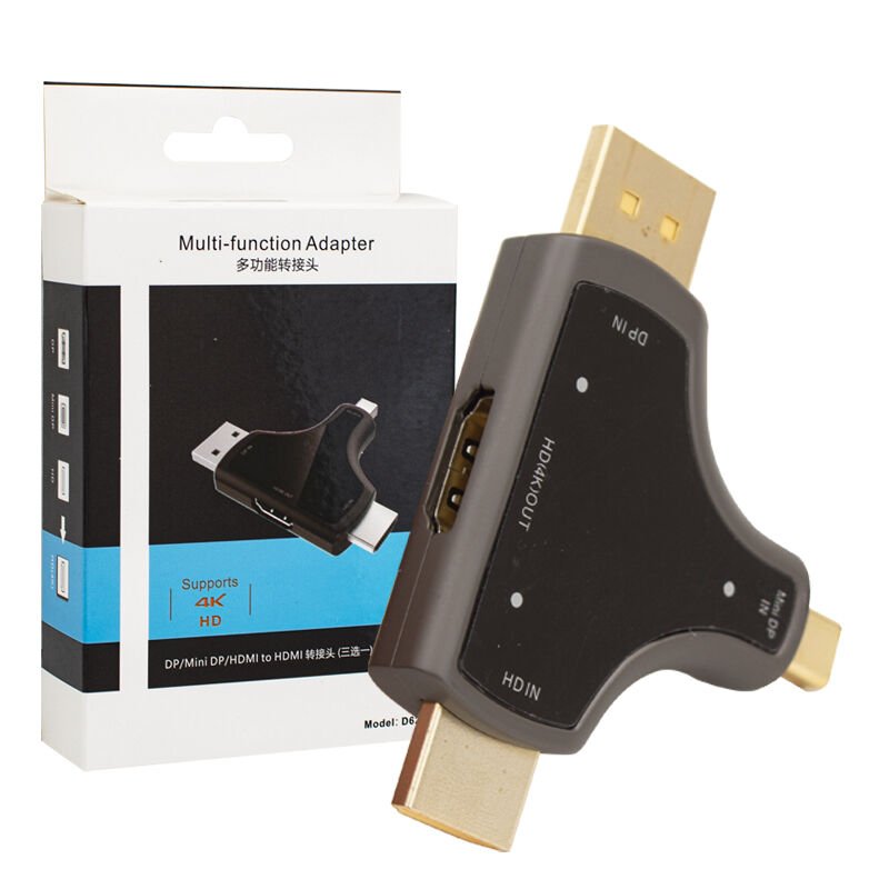MINI DP+DP+HDMI TO HDMI 4K CEVİRİCİ POWERMASTER