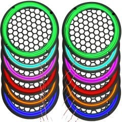 Ledli Flaşörlü Hoparlör Kapak 16cm 1 Adet EGB eg-7523