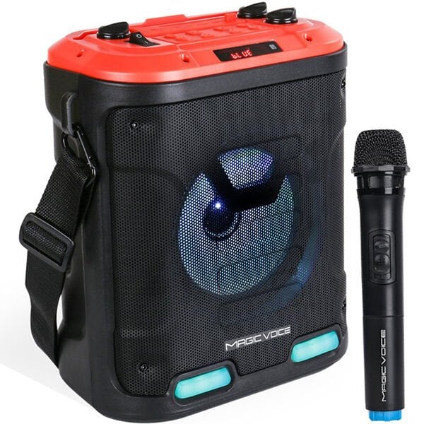 MV-6005 VHF EL MİK-USB/SD/BT30 WATT ISIKLI TASINABİLİR SARJLI  SEYYAR ANFİ MAGICVOICE