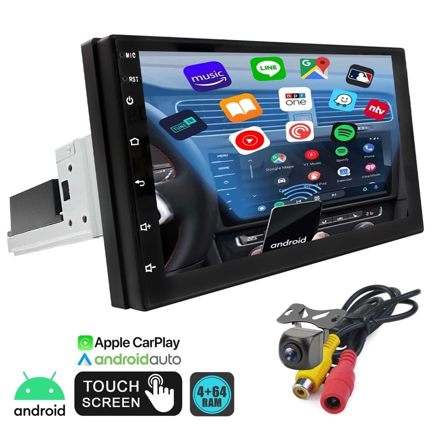 Rose DC-8450BT-464 A100 işlemci 7'' Android Teyp 4-64 Kameralı Şahin