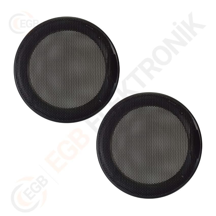 Hoparlör Kapağı 13cm Siyah Metal Izgaralı 2 Adet
